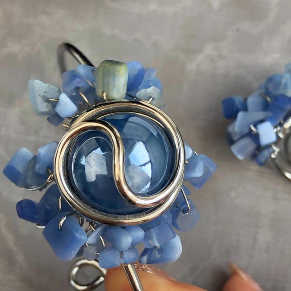 Hawaiian Jewelry Design 3-piece Bracelet Cluster Ring Earring Set Beachy Bling - Picture 4 of 15